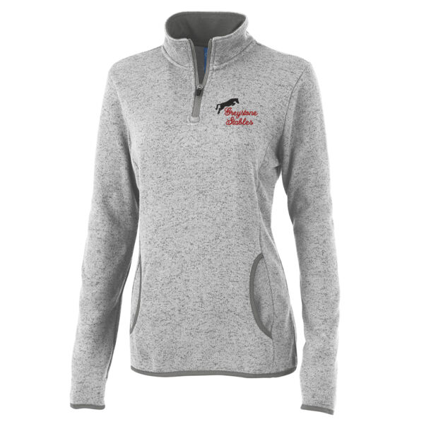 Womens Heather 1/4 Zip Pullover Fleece Thumbnail